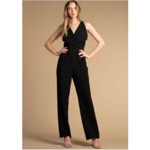 Trina Turk Black Clear Lake Sleeveless Back Zip Jumpsuit Sz.10
